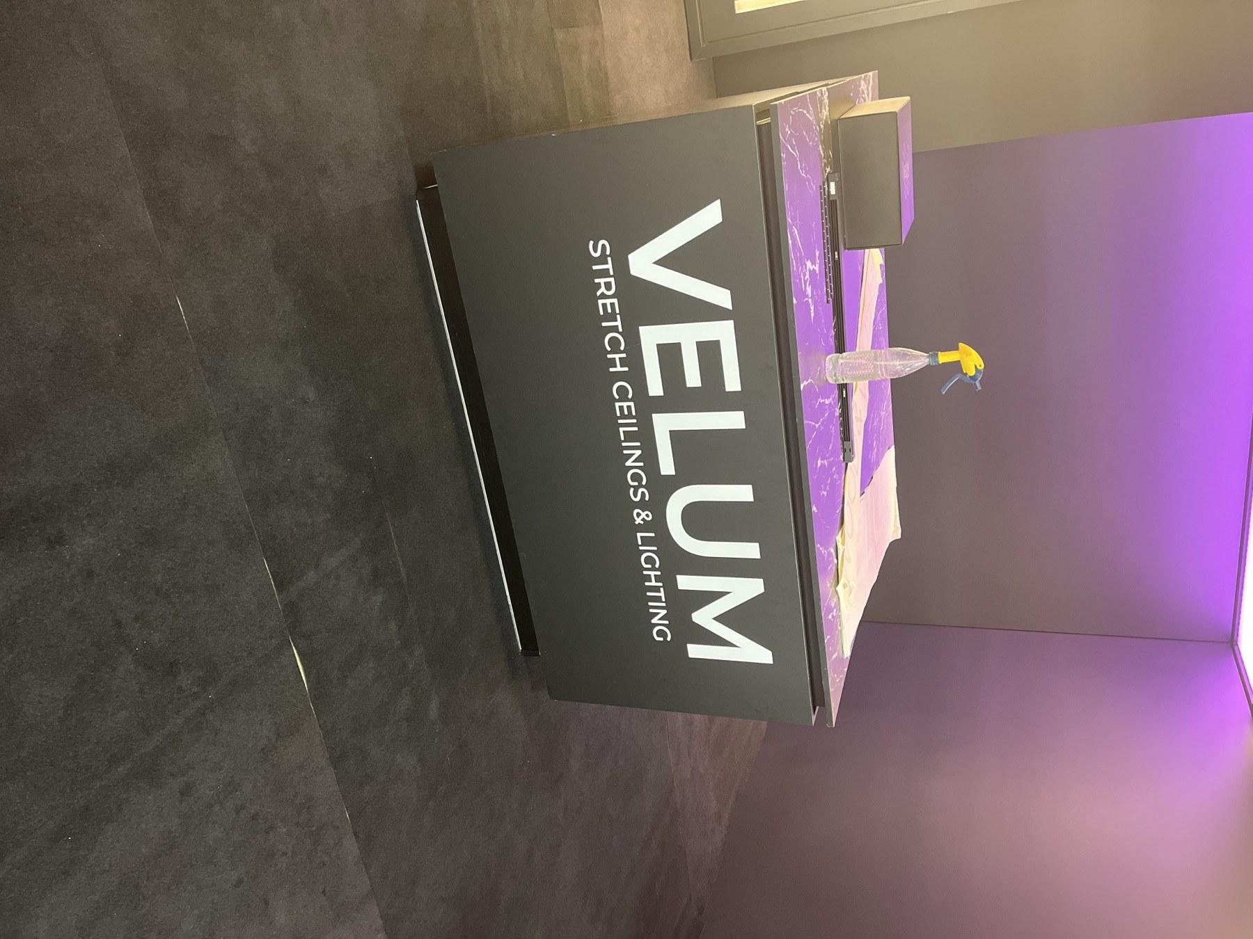 Illuminated VELUM reception sign